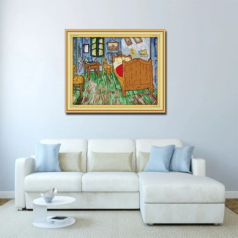 Joy Sunday Van Gogh ห้องนอนรูป - Embroidery Meaning บทวิจารณ์และราคา