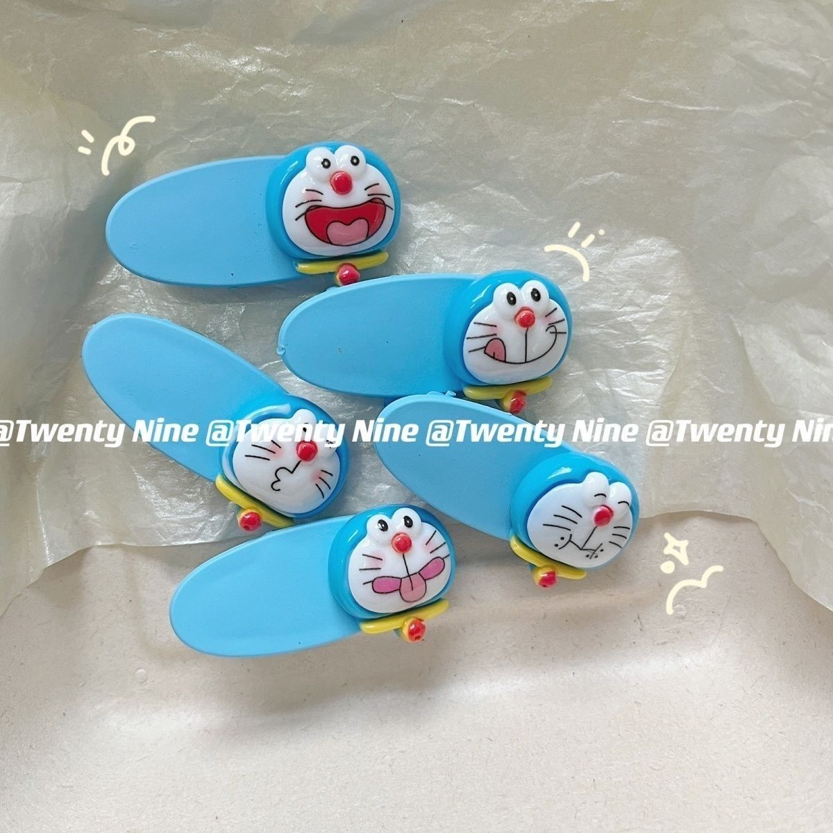 กิ๊บติดผมลายโดราเอมอนน่ารัก สไ - Embroidery Reddit บทวิจารณ์และราคา