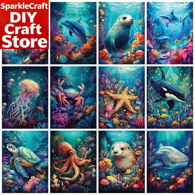 ชุดภาพวาดเพชรแบบไร้กรอบ 1 ชิ้น - Embroidery Garments บทวิจารณ์และราคา