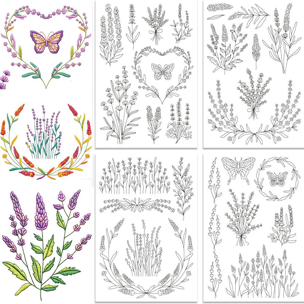 ลายปักผีเสื้อดอกลาเวนเดอร์แบบล - Embroidery Meaning บทวิจารณ์และราคา