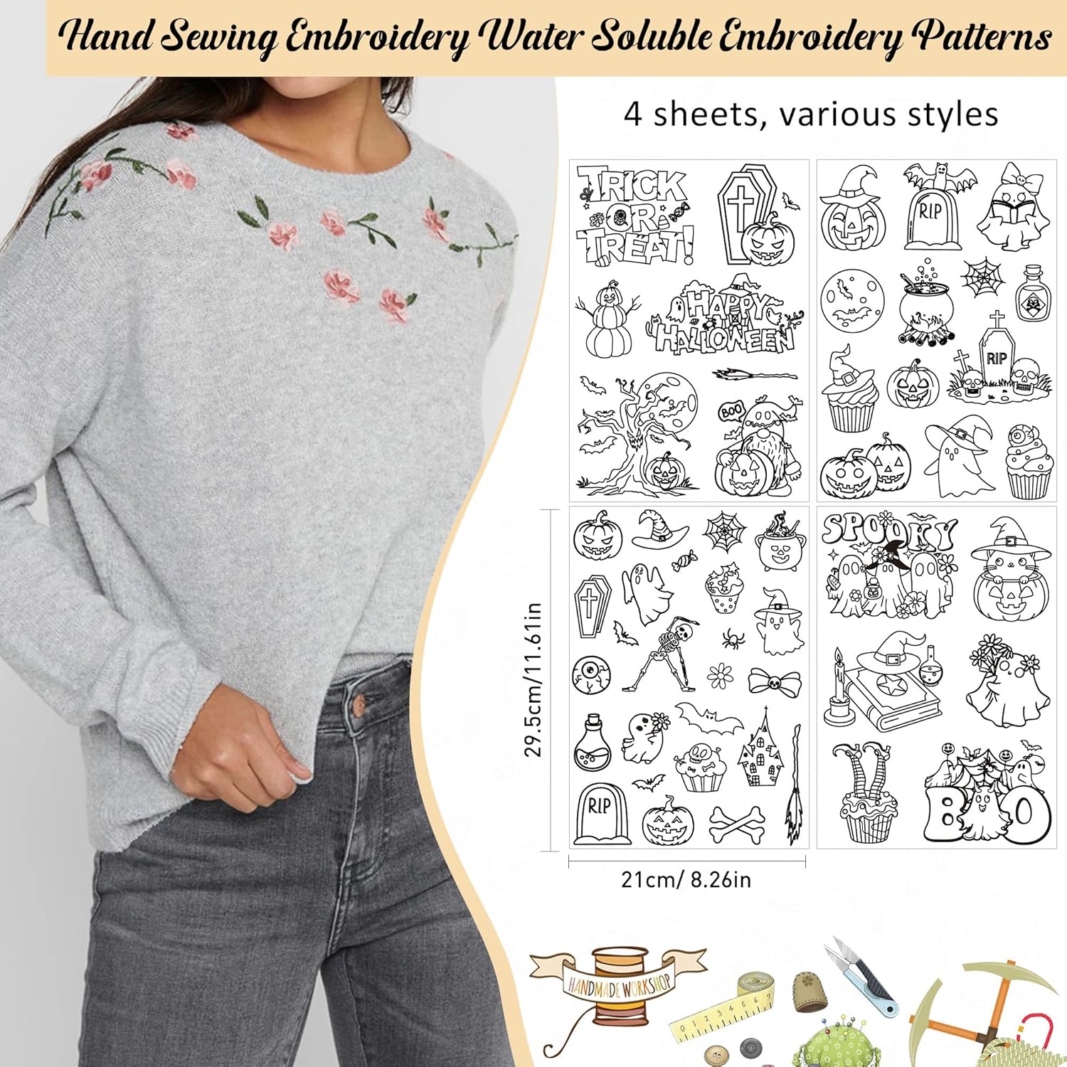 กระดาษปักลายละลายน้ำได้ ลายปัก - Embroidery Meaning บทวิจารณ์และราคา